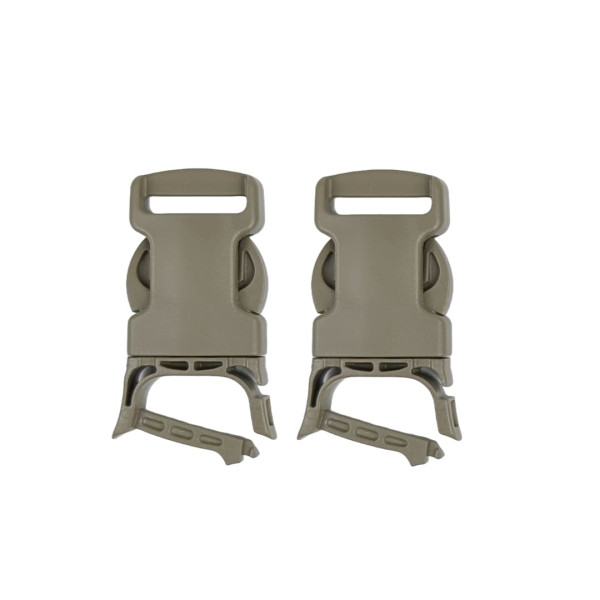 2M Buckle Male Click-In + Female Ladderloc 25 mm Tan (2pcs)
