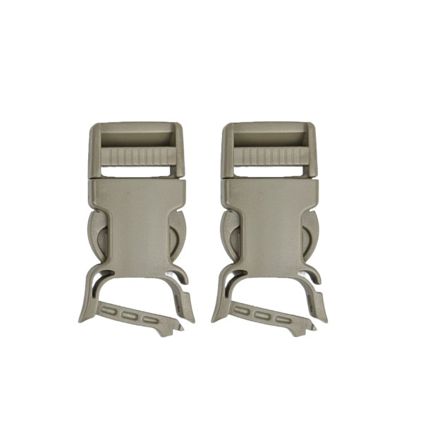 2M Buckle Female Click-In + Male Ladderloc 25 mm Tan (2pcs)