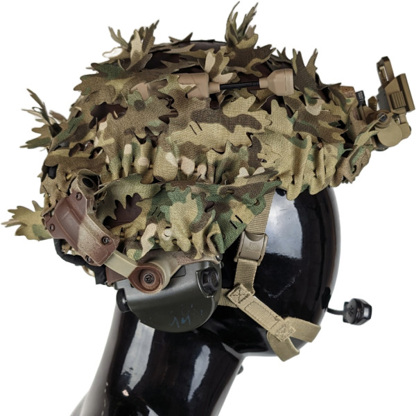 Ears for Helmet Scrim Leaf Oak LaserCut Multicam