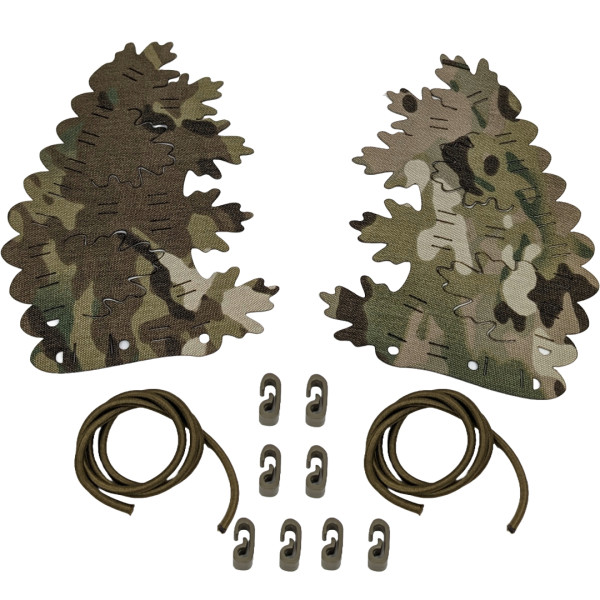 Ears for Helmet Scrim Leaf Oak LaserCut Multicam