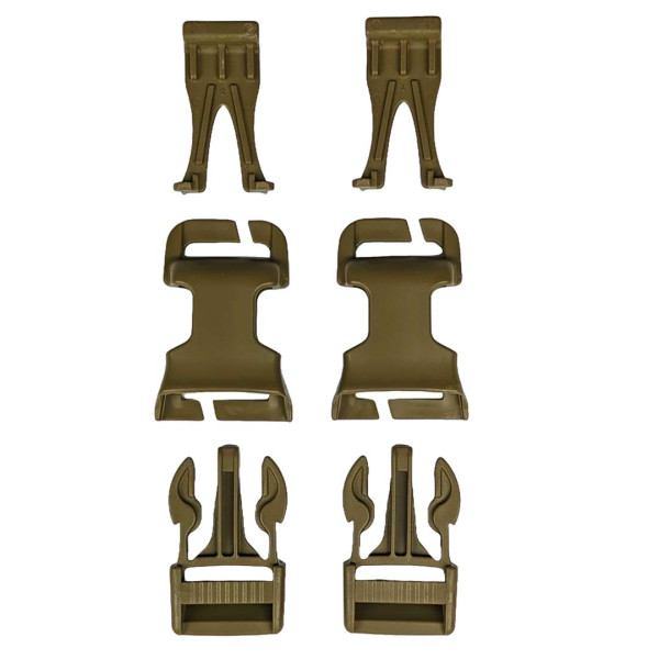 2M Buckle MOLLE-Mount 25 mm Tan (2pcs)